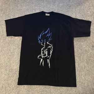 Vintage Y2K Dragon Ball Z Pro Athletic Goku Center Hit Anime TV Show T Shirt Lg